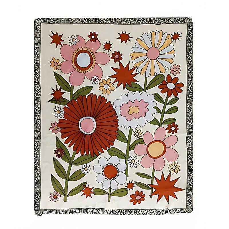 Anycozy Sunflower Design Throw Blanket – Soft Camping Mat & Cozy Home Décor