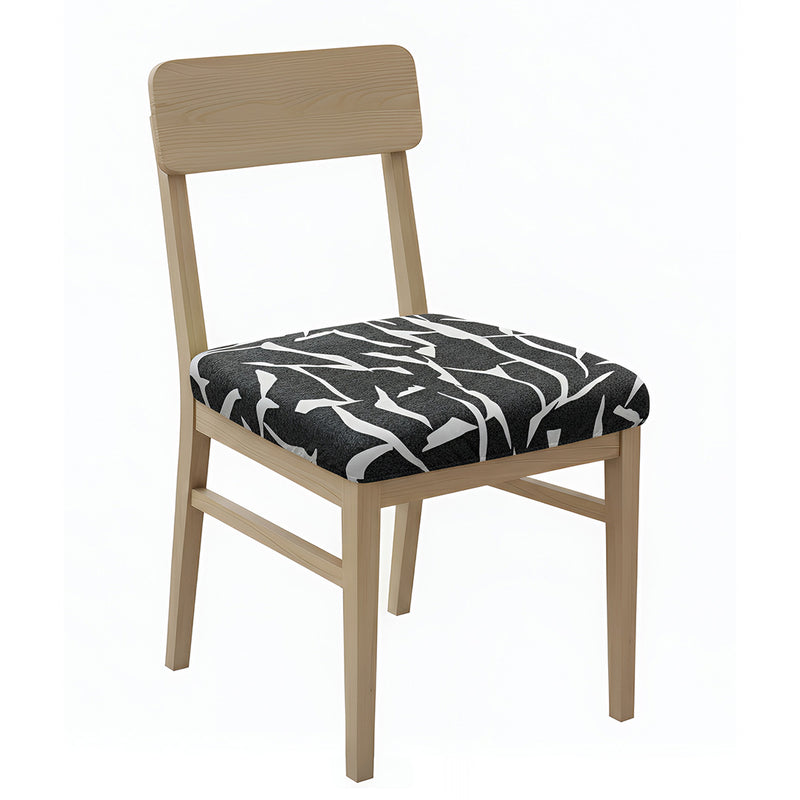 Anyseat Black and White Crack Linear Print Chair Cover – Stretch Washable Removable Seat Cover for Dining & Kitchen