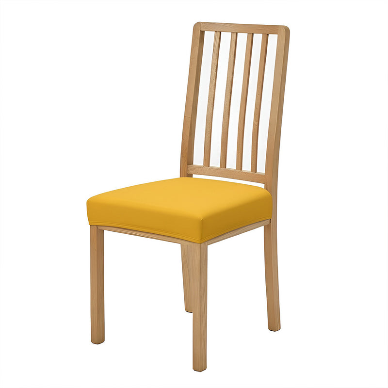 Anyseat Plain Yellow Stretch Chair Cover – Washable, Removable Dining & Kitchen Seat Protector