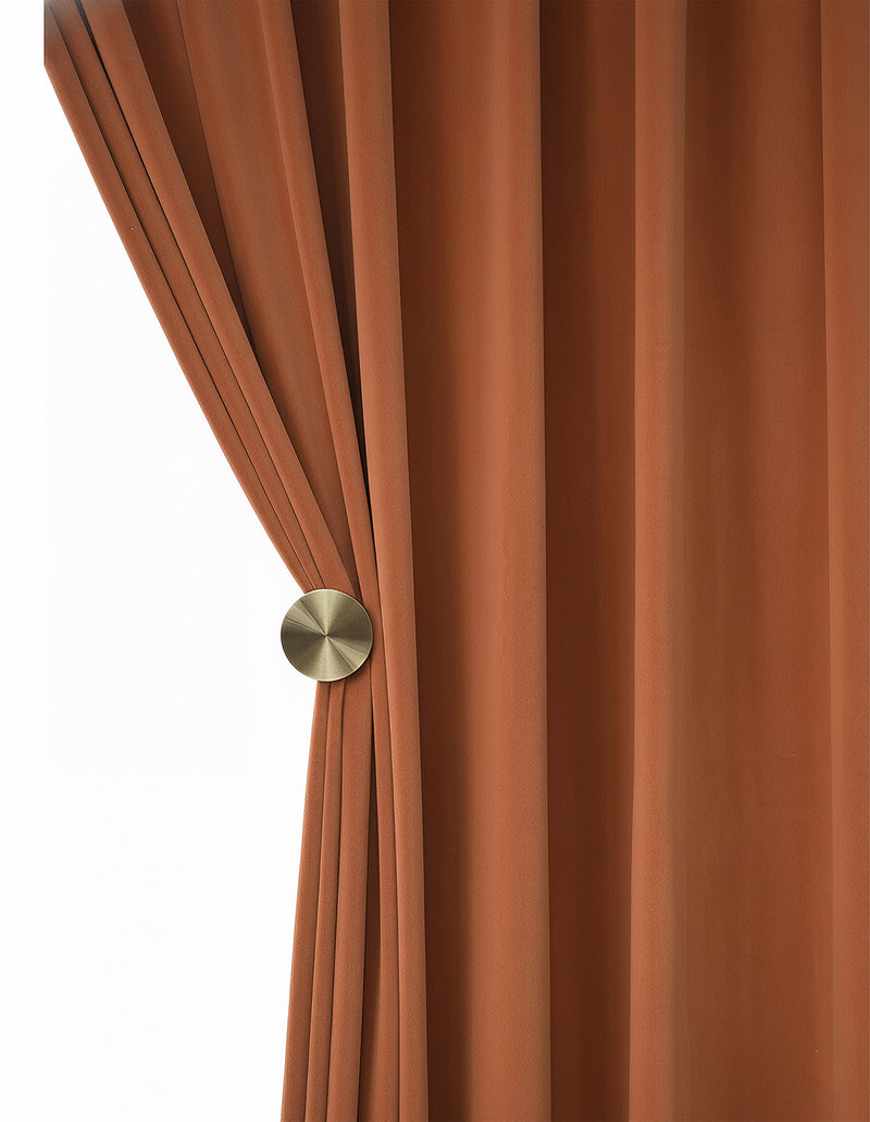 Anydrape Orange Velvet Blackout Curtains – High‑Quality Modern Luxury Drapes for Living Room, Bedroom & Dining Windows