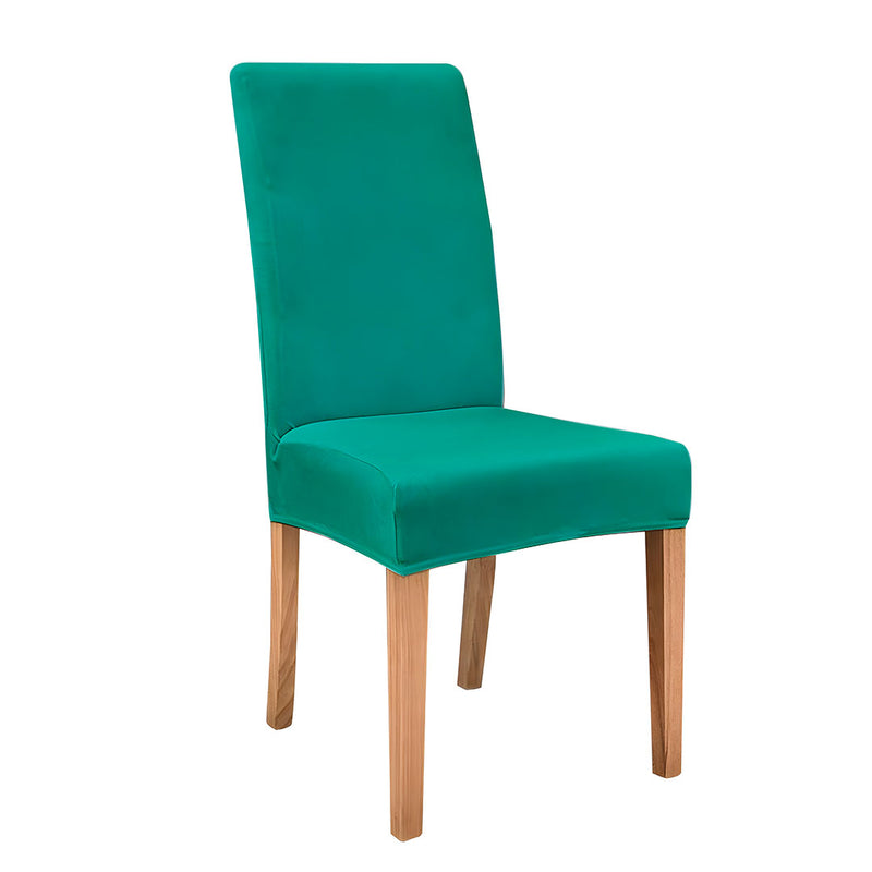 Anyseat Peacock Blue Velvet Dining Chair Cover – Plush Stretchable Slipcover for Kitchen & Dining Room Chairs