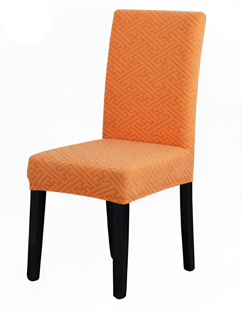 Anyseat Orange Puzzle Chair Cover – Elastic Anti‑Dirt Design for Dining, Kitchen, Wedding, Hotel & Banquet Use