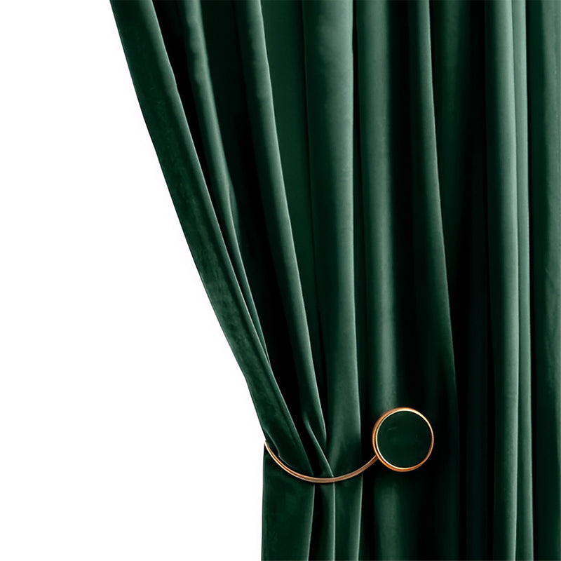 Anydrape Plain Dark Green Luxury Curtains – Modern Textured Drapes for Living Room, Bedroom & Dining Decor