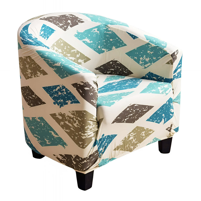 Anyseat Multicolor Diamond Print Chair Cover – Plain Dustproof Tub Slipcover for Home Décor