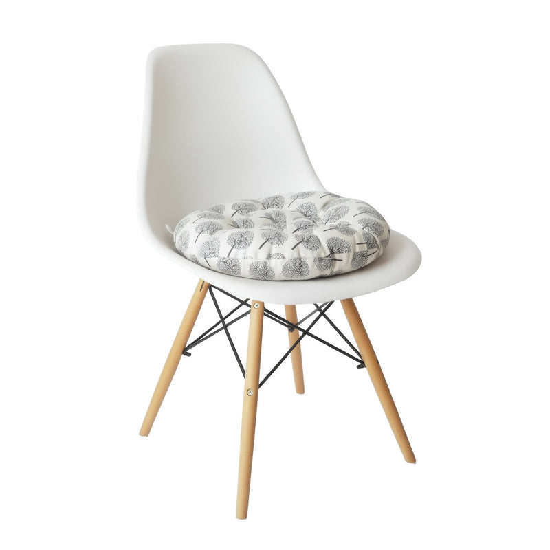 Anypillow White Seat Cushion – White Tree Print Design