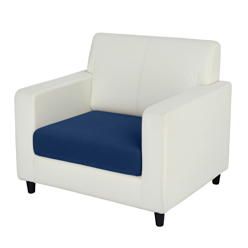 Anyhouz Sofa Cover – Blue Polyester, Thick Stretchable, 1Pc Living Room Chair