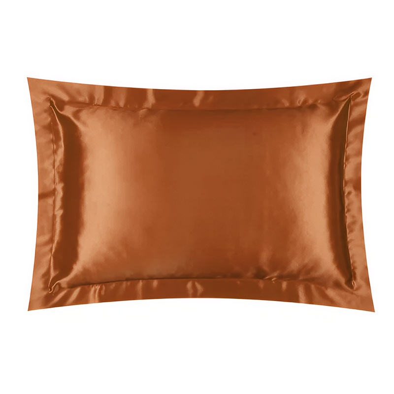 ANYHOUZ Pillowcase Orange Luxury Soft Natural Mulberry Silky Two Sided Satin Cover