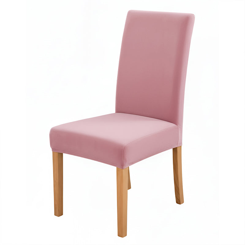 Anyseat Pink Velvet Dining Chair Cover – Plush Stretchable Slipcover for Kitchen & Dining Room Chairs