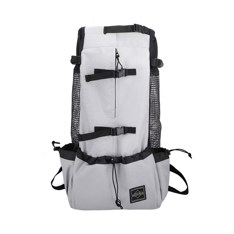 Anypet XL Light Gray Pet Carrier Backpack with Pockets – Travel & Driving Bag for Medium to Large Dogs