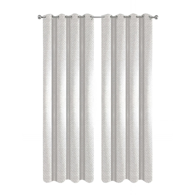 Anydrape 100cm Curtain Beige Modern Waffle Plaid for Living Room Bedroom Dining Balcony Luxury Window Drapes