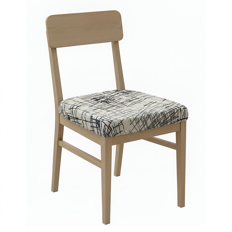 Anyseat White with Black Sketch Lines Print Chair Cover – Stretch Washable Removable Seat Cover for Dining & Kitchen