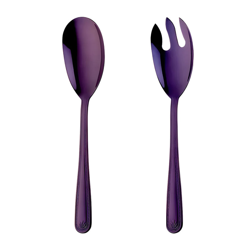 Anygleam Purple Giant Spoon & Fork Set – 2-Piece Stainless Steel