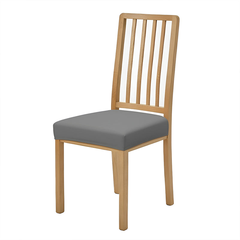 Anyseat Plain Grey Stretch Chair Cover – Washable, Removable Dining & Kitchen Seat Protector