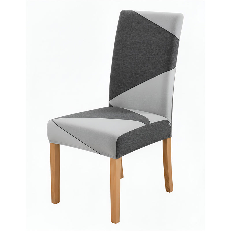 Anyseat Chair Cover Gray Geometric Elastic Slipcover Dining Decor