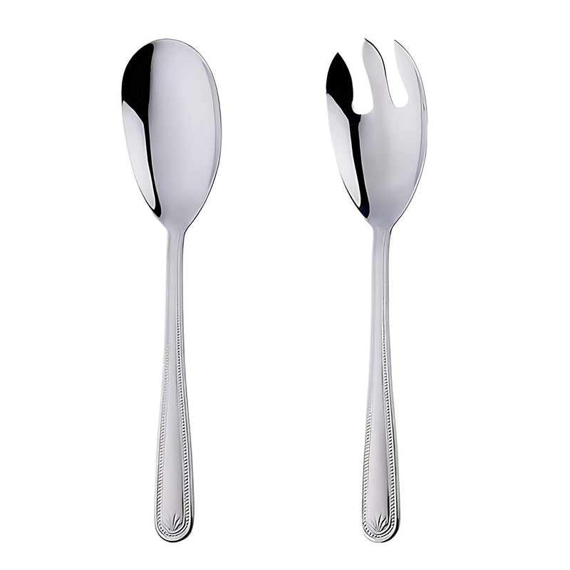 Anygleam Silver Giant Spoon & Fork Set – 2-Piece Stainless Steel