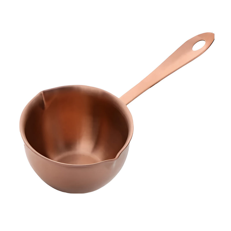 Anygleam Cookware Pouring Pots 1PC Rose Gold Mini Sauce Heating Stainless Steel Kitchen Chocolate Pot Butter Milk Drip Pot Small With Handle