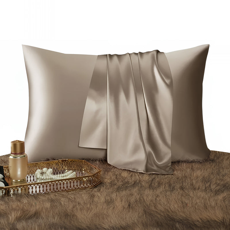 Anypillow Pillowcase 50x90cm Coffee Natural Mulberry Silk For Comfortable And Relaxing Home Bed