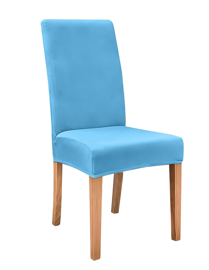 Anyseat Sky Blue Velvet Dining Chair Cover – Plush Stretchable Slipcover for Kitchen & Dining Room Chairs
