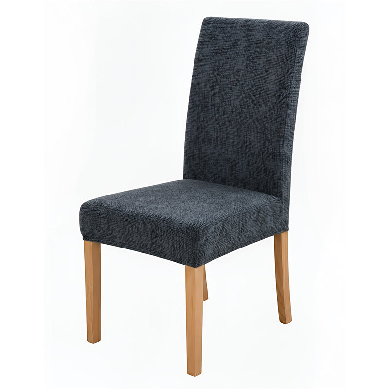 Anyseat Dark Gray Plain Scratch Pattern Print Elastic Chair Cover – Plain Dining Slipcover & Home Décor