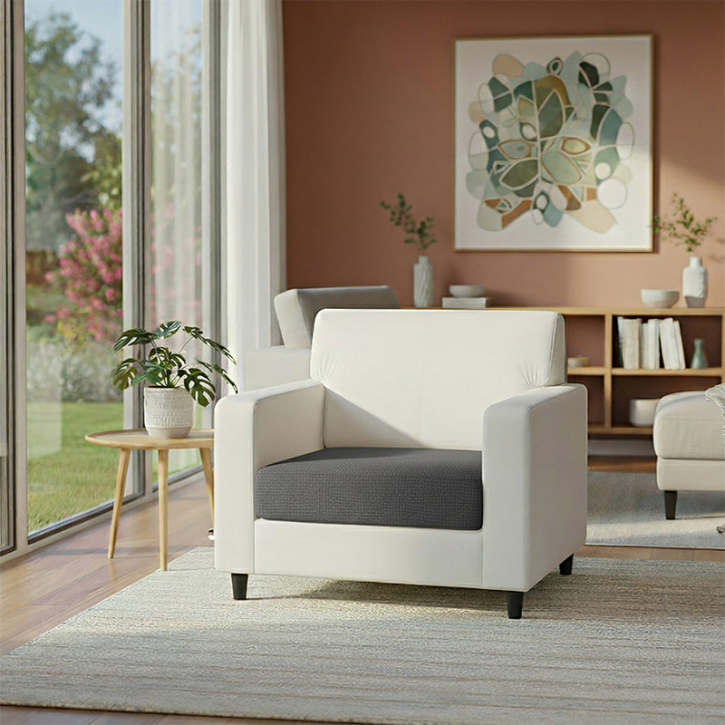 Anyhouz Sofa Cover Dark Gray Polyester Thick Stretchable Cushion For Living Room 1Pc Back Cushion