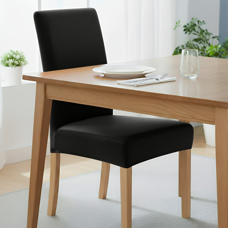 Anyseat Black Velvet Dining Chair Cover – Plush Stretchable Slipcover for Kitchen & Dining Room Chairs