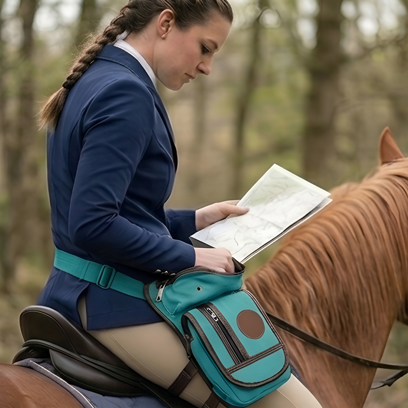 Horse Riding Green Waist Bag – Equestrian Crossbody Pouch