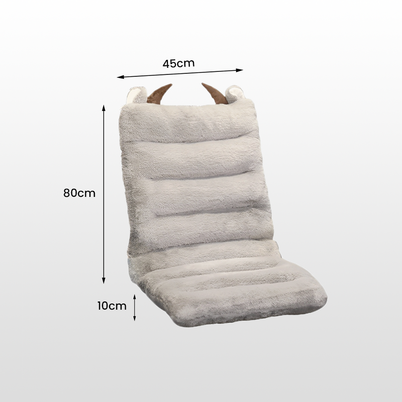 Anypillow Seat Cushion Grey One Piece Siamese Office Sedentary Butt Mat Back Waist Chair Support Home Decor With Buffalo Ears