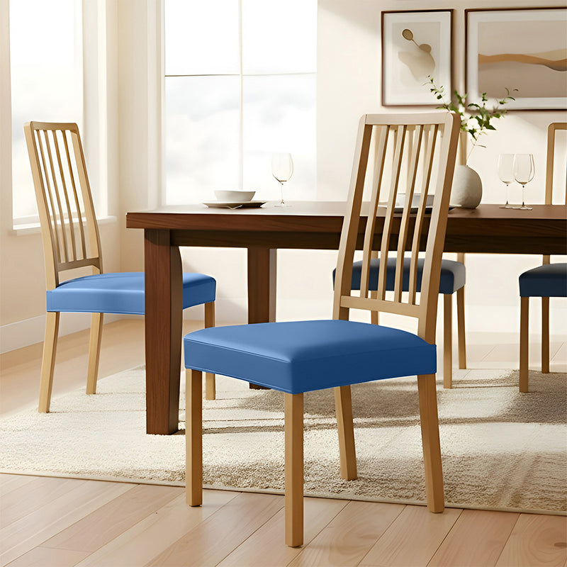 Anyseat Blue PU Leather Chair Cover – Slipcover for Dining, Kitchen, Hotel, Banquet & Living Room Chairs