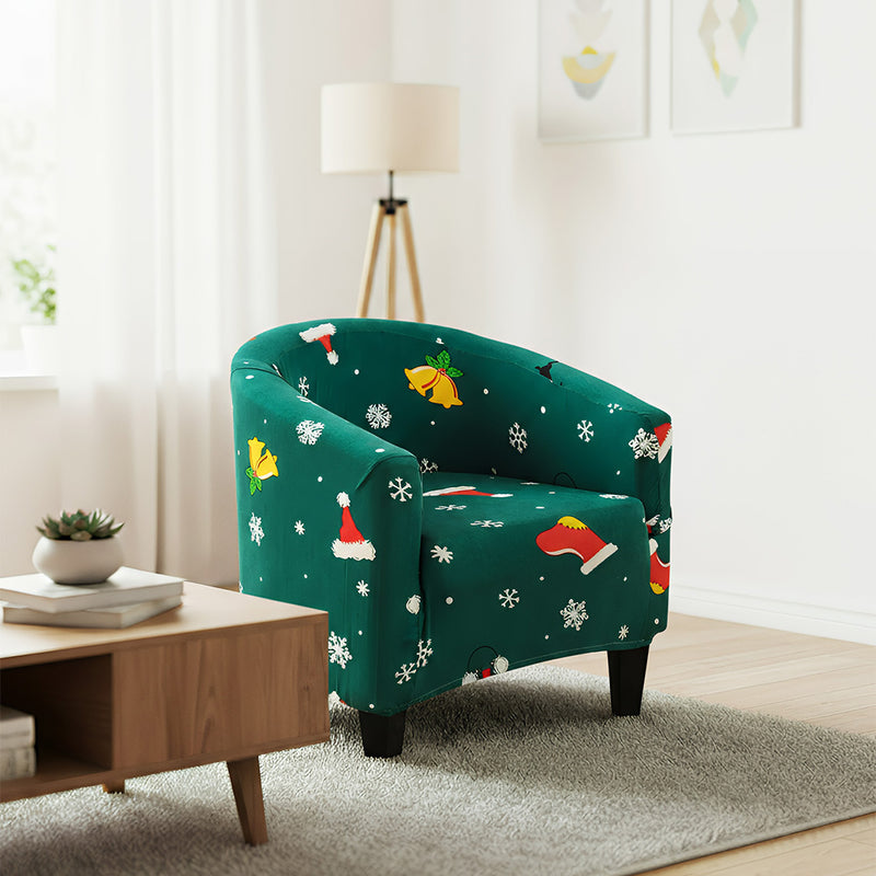 Anyseat Chair Cover Green Christmas Design Dust Proof Tub Slipcover Home Decor