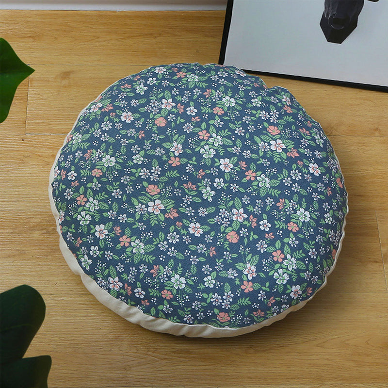 Anyhouz 2PC 45cm Blue Premium Polyester Cotton Cushion with EPP Particle Insert for Enhanced Comfort