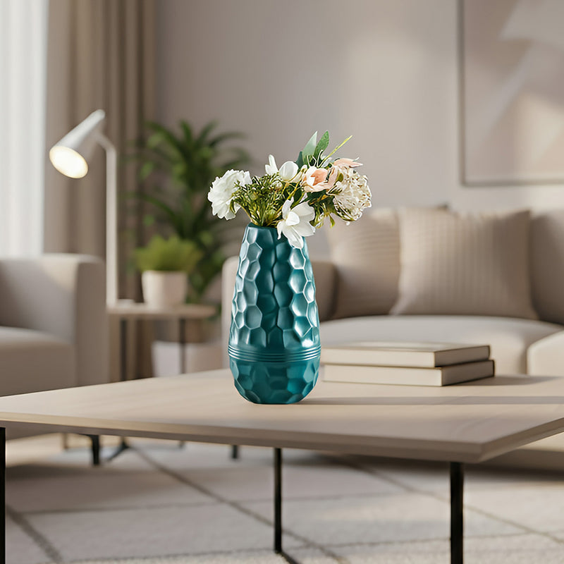 ANYDECO Flower Vase Blue Large Meteorite Nordic Style Table Decor