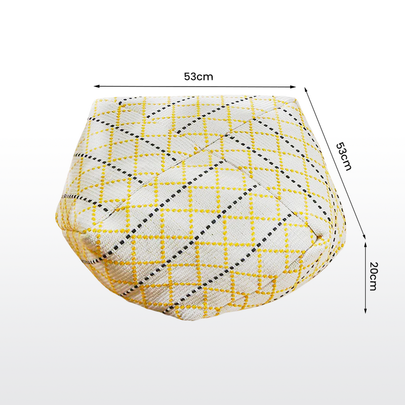 Anyhouz 2PC 53cm Polyester Cotton Blend Pillow EPP Particle Insert for Comfort and Support Home Decor