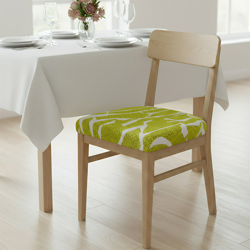 Anyseat  Chair Cover Gold and White Crack Linear Design Stretch Seat Cover for Home Dinning Kitchen Washable Removable