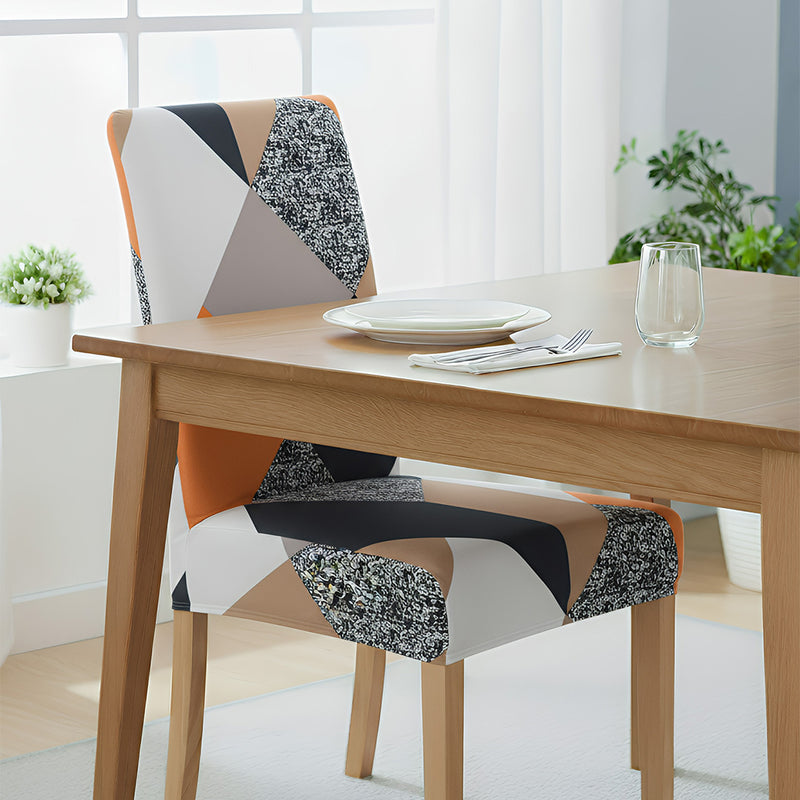 Anyseat Multi Color Geometric Pattern Print Elastic Chair Cover – Plain Dining Slipcover & Home Décor