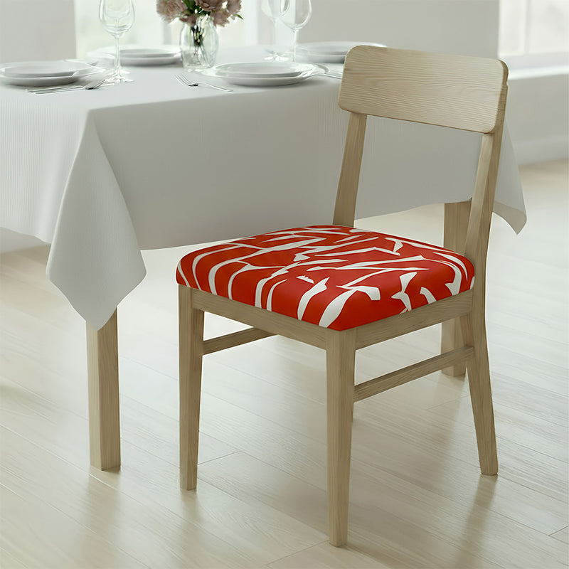 Anyseat Wine Red White Cracks Print Chair Cover – Stretch Washable Removable Seat Cover for Dining & Kitchen