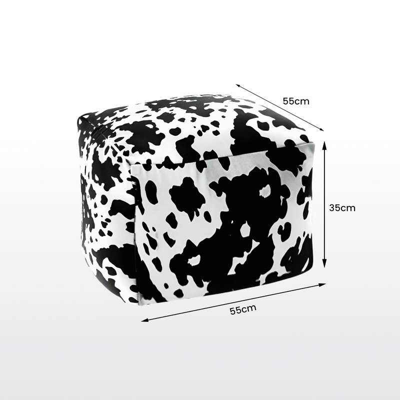 Anypillow 2PC 55x35cm Squared Soft Pouffe Seat Cushion Elegant Home Accent Decor Stylish Footstool