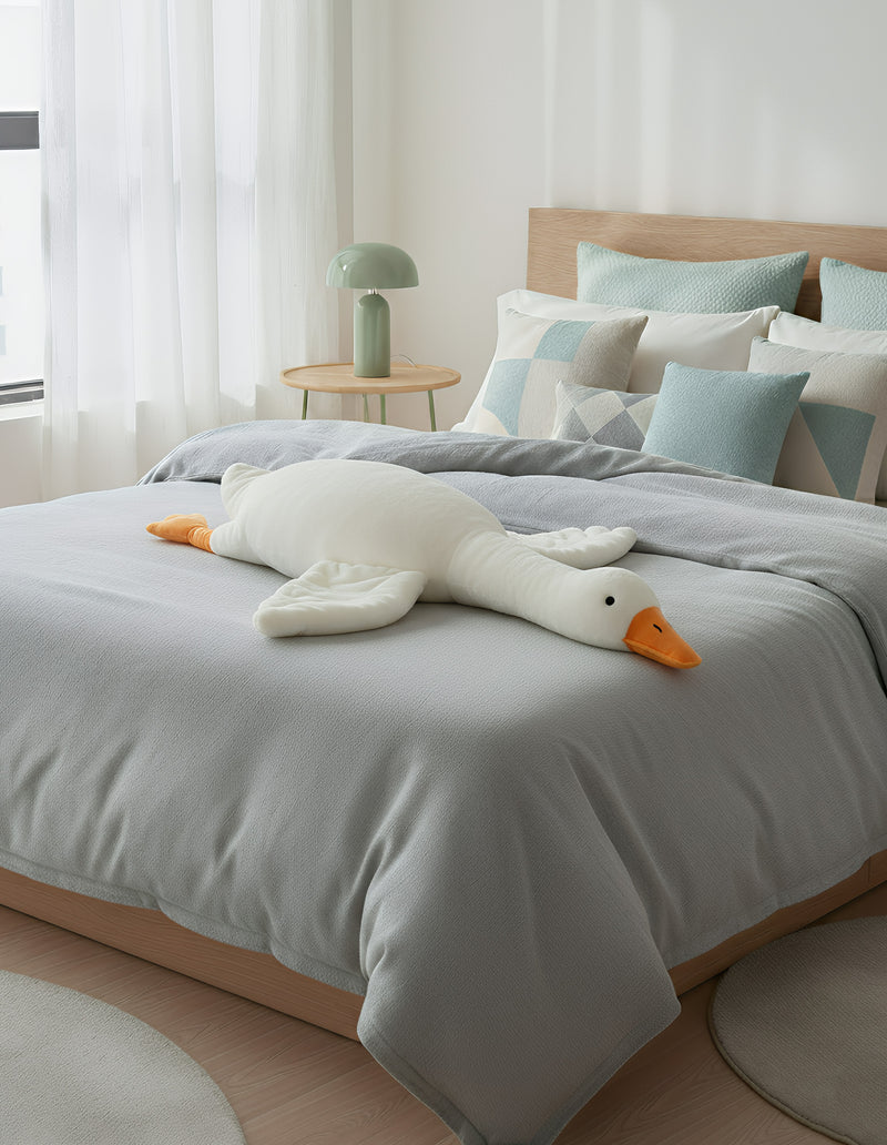 Anypillow Side Sleep Body Pillow Cute Huge White Goose Stuffed Animal Sleeping Pillow 90CM