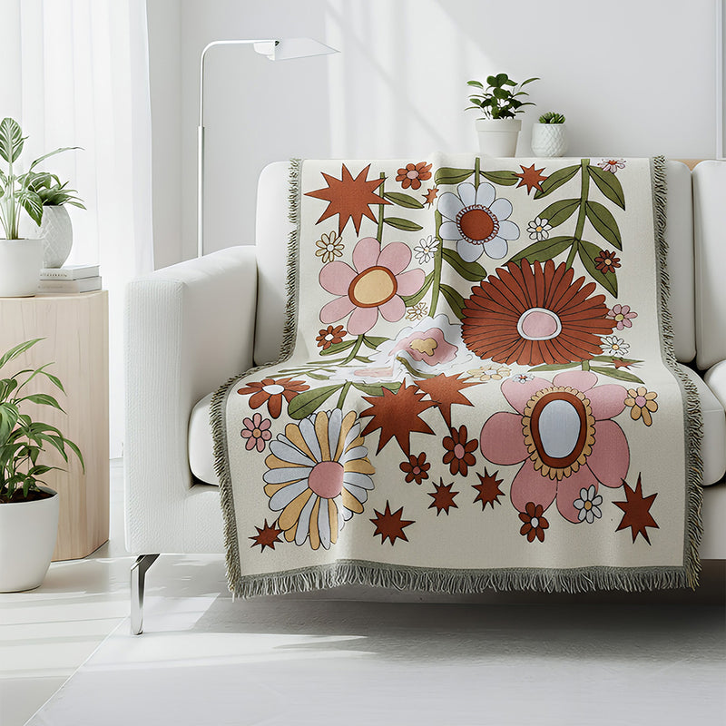 Anycozy Sunflower Design Throw Blanket – Soft Camping Mat & Cozy Home Décor