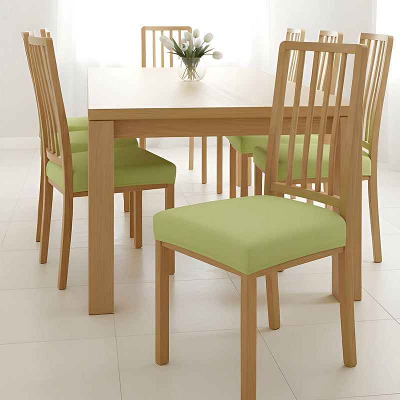 Anyseat Plain Light Green Stretch Chair Cover – Washable, Removable Dining & Kitchen Seat Protector