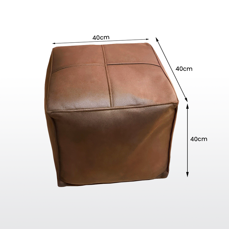 Anyhouz PC 40cm Premium Leather Pillow with Soft EPP Particle Insert for Ultimate Comfort Home Decor