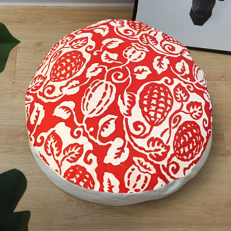 Anyhouz 2PC 45cm Red Premium Polyester Cotton Cushion with EPP Particle Insert for Enhanced Comfort