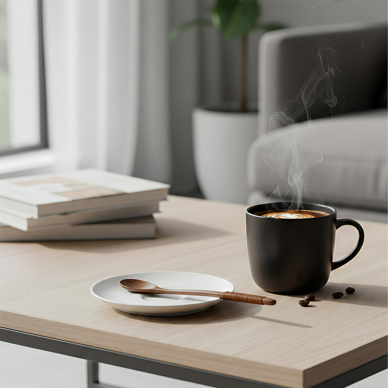 Anygleam Dark Brown 6pcs Wooden Tea Long Spoon  Kitchen Tableware