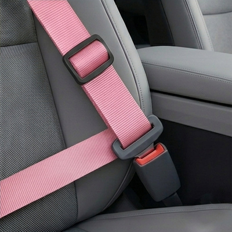 Adjustable Pink Pet Car Seat Belt – Safety Harness for Dogs & Cats