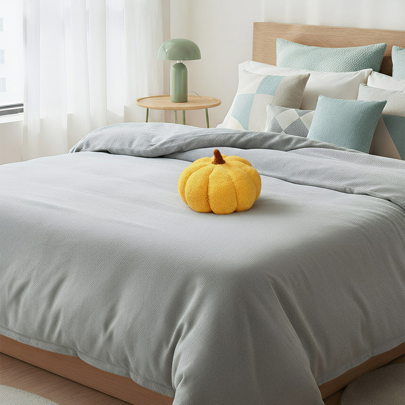 Anypillow Yellow Lamb Fleece Pumpkin Plush Throw Pillow