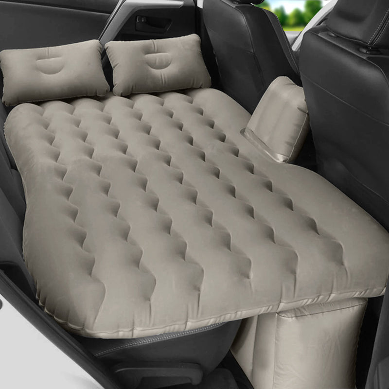Anypack 2X  Grey Ripple Inflatable Car Mattress Portable Camping Air Bed Travel Sleeping Kit Essentials