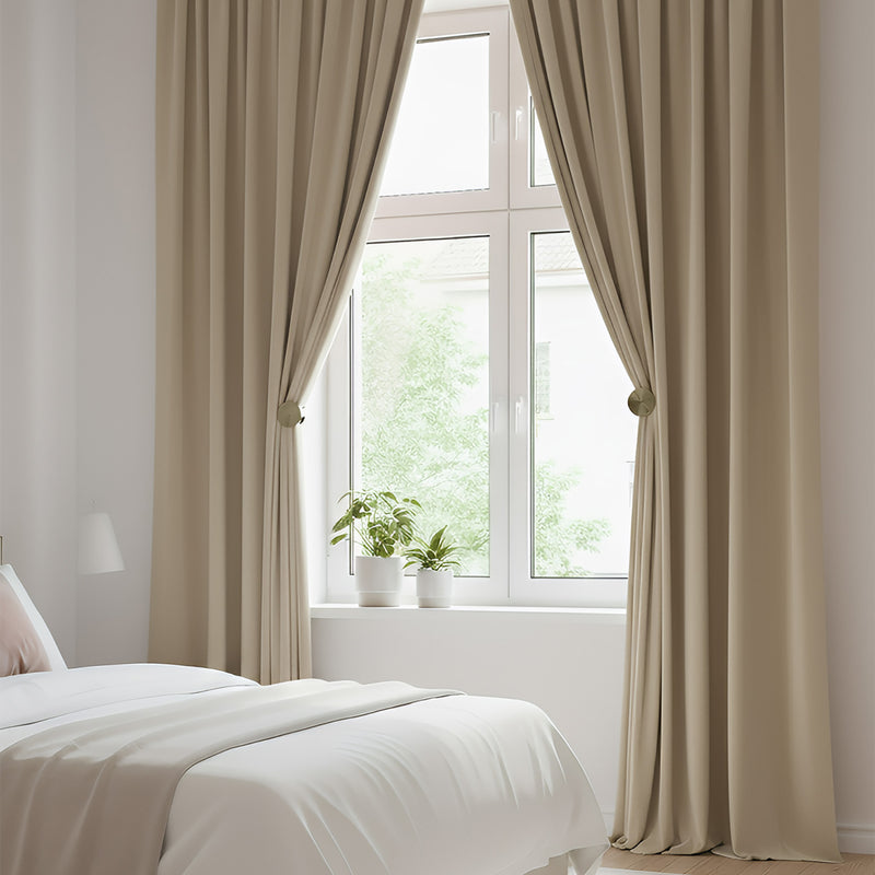 Anydrape Light Pawn Velvet Blackout Curtains – High‑Quality Modern Luxury Drapes for Living Room, Bedroom & Dining Windows