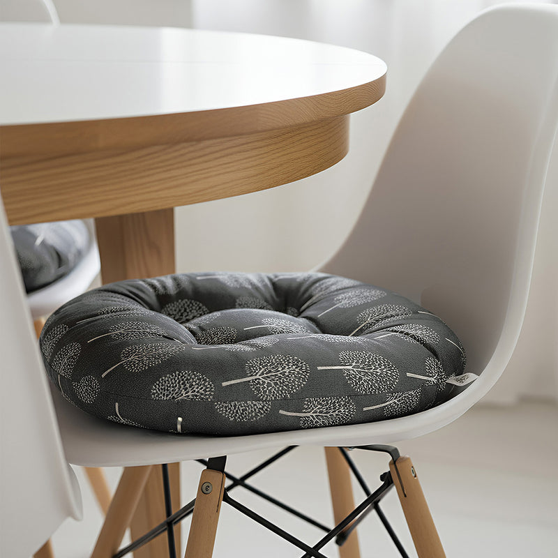 Anypillow Dark Gray Seat Cushion – Geometric Tee Print Design