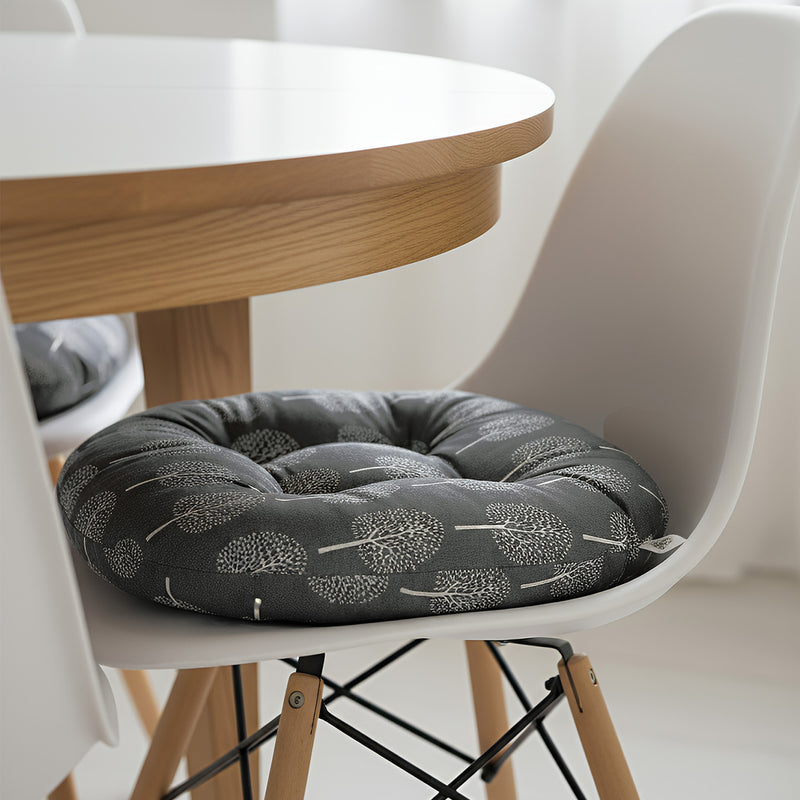 Anypillow Dark Gray Seat Cushion – Geometric Tee Print Design