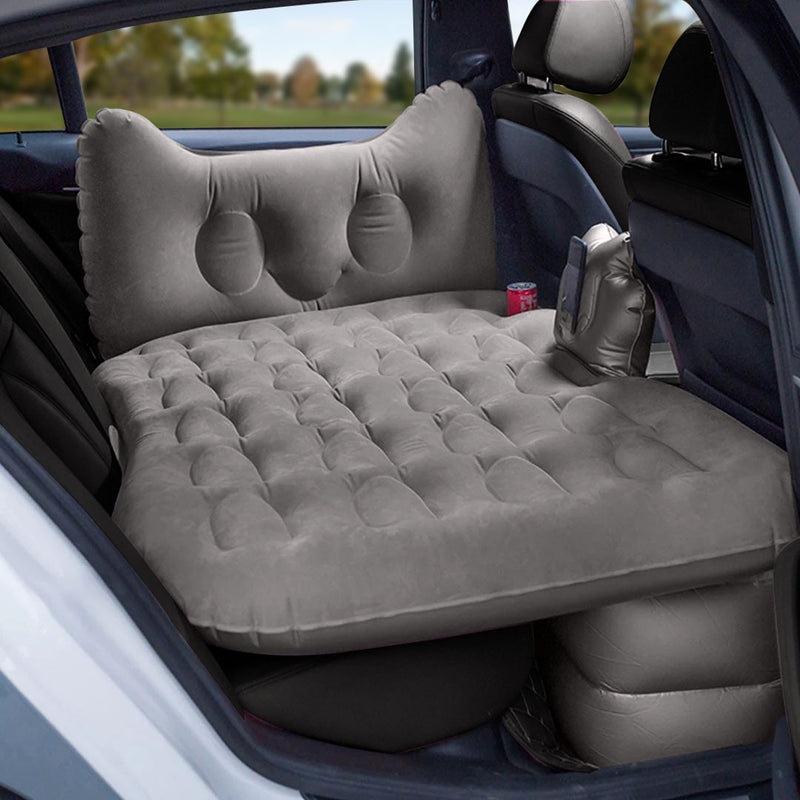 Anypack Grey Honeycomb Inflatable Car Mattress Portable Camping Air Bed Travel Sleeping Kit Essentials