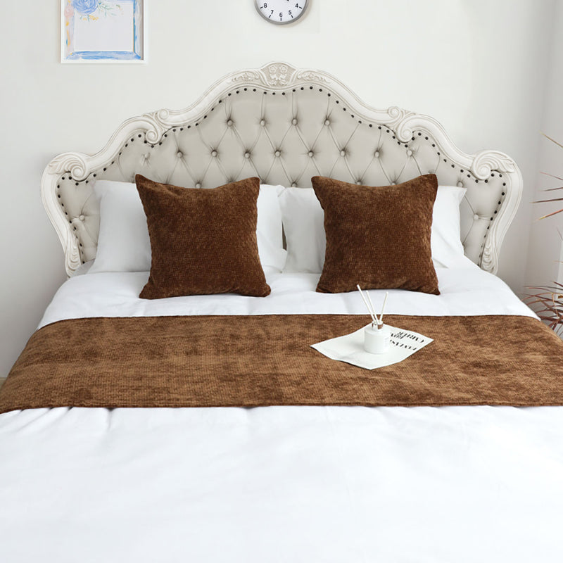 70cm Chocolate Bed Wabi-sabi Elegant Japanese Style for Bed 3Pcs Set